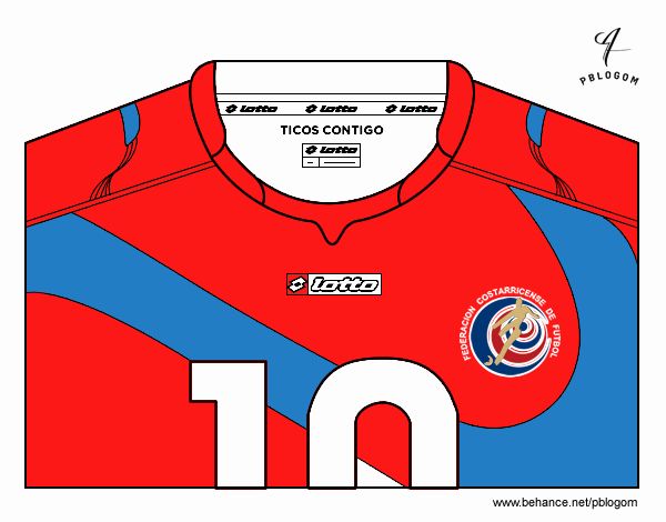 Camiseta del mundial de fútbol 2014 de Costa Rica