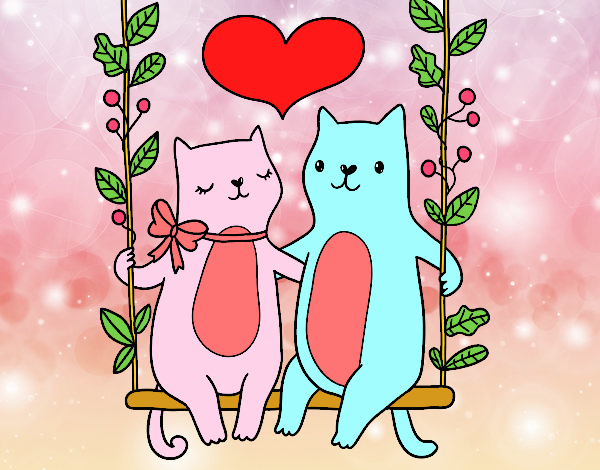 Gatitos enamorados