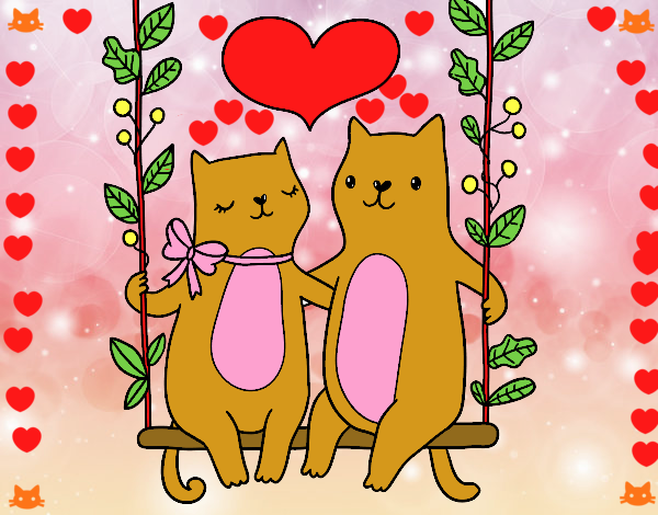 Gatitos enamorados