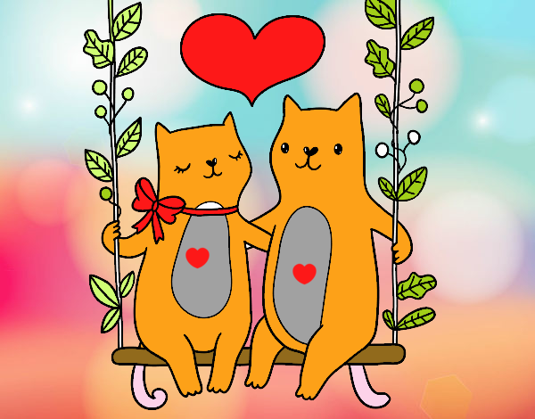 Gatitos enamorados