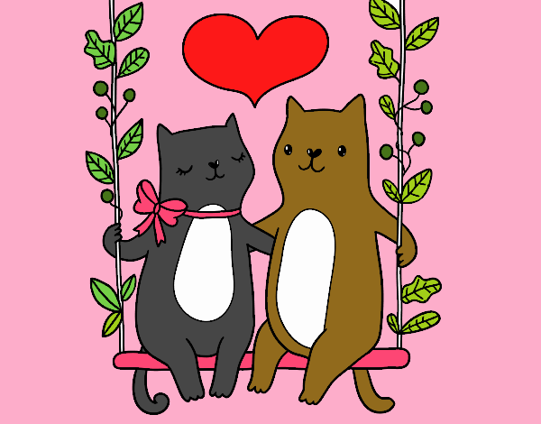 Gatitos enamorados