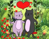 Gatitos enamorados