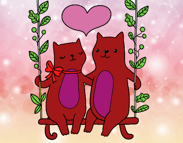 Gatitos enamorados