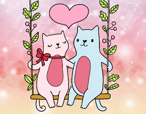 Gatitos enamorados