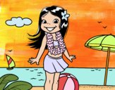 Niña en la playa