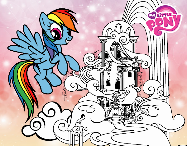 Rainbow Dash en su palacio