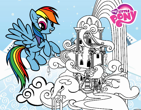 Rainbow Dash en su palacio