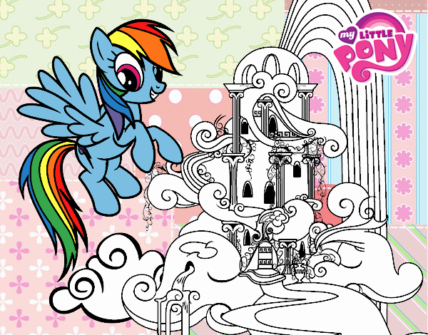 Rainbow Dash en su palacio