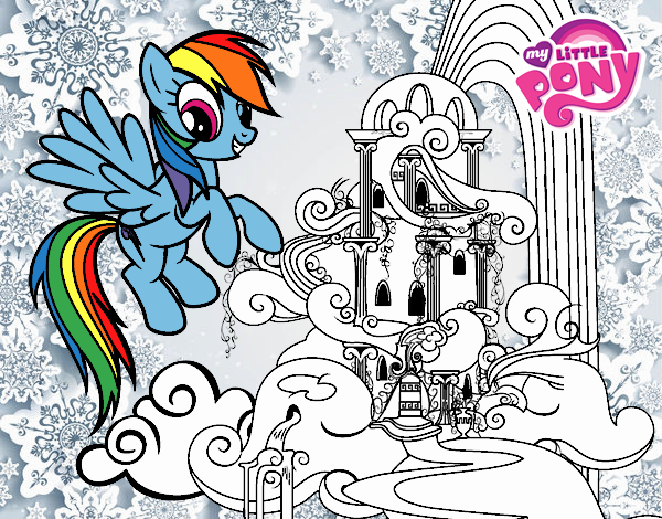 Rainbow Dash en su palacio