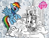 Rainbow Dash en su palacio