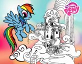 Rainbow Dash en su palacio