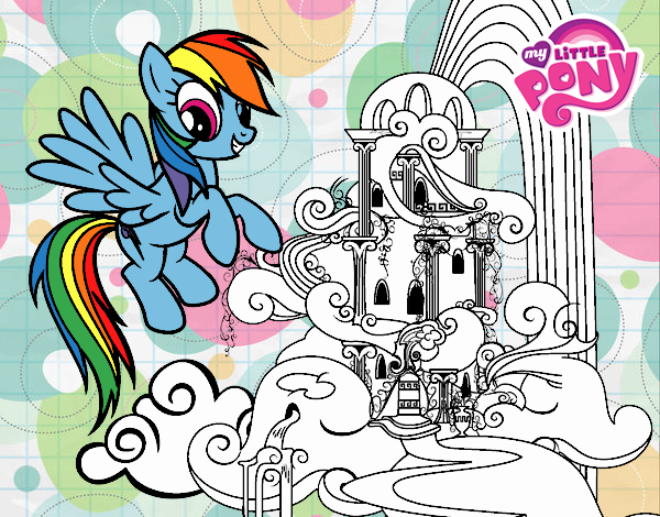 Rainbow Dash en su palacio