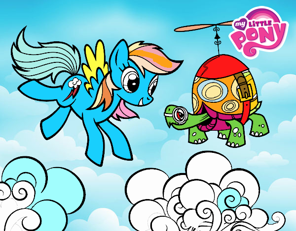 Rainbow Dash y la tortuga tanque