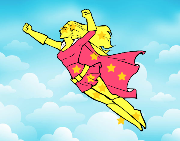 Súper chica volando