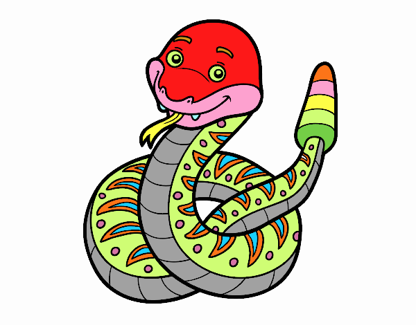 Una serpiente de cascabel