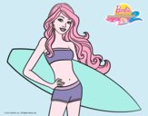 Barbie con tabla de surf