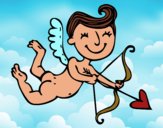 Cupido contento con flecha