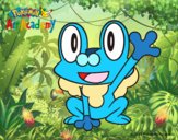 Froakie saludando