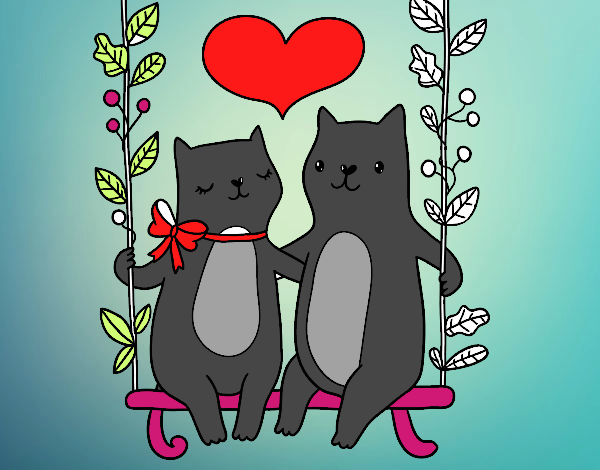 Gatitos enamorados