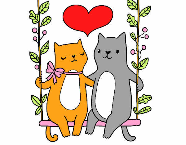 Gatitos enamorados