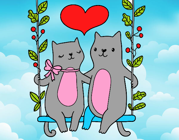 Gatitos enamorados