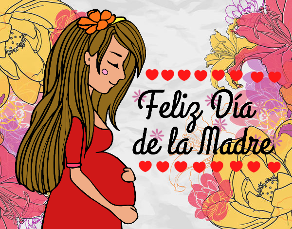 Mamá embarazada en el día de la madre