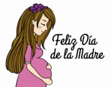 Mamá embarazada en el día de la madre