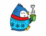 Pajarito tomando un té