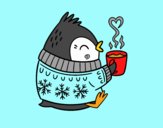 Pajarito tomando un té