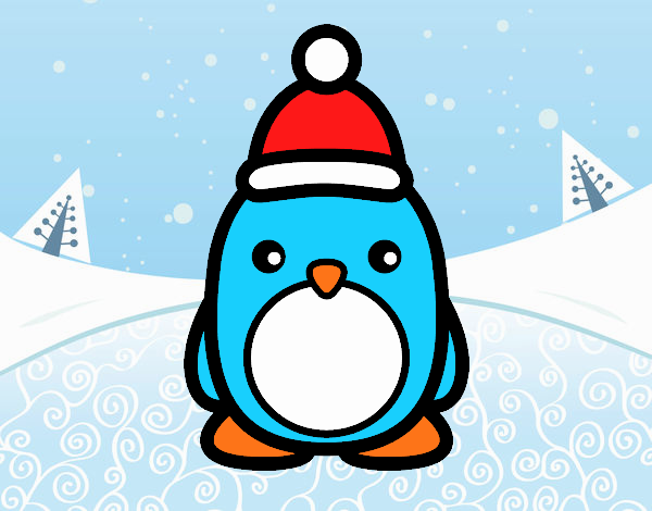 Pingüino navideño