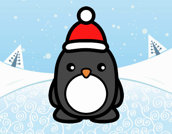 Pingüino navideño