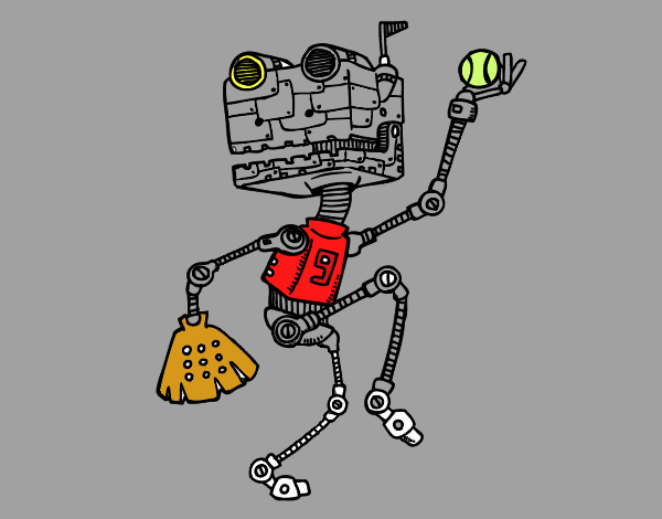 Robot jugando al béisbol