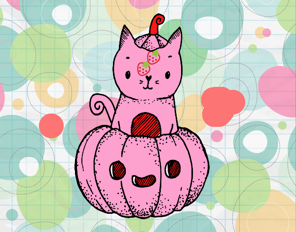 Un gatito de Halloween