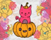 Un gatito de Halloween