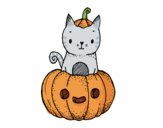 Un gatito de Halloween