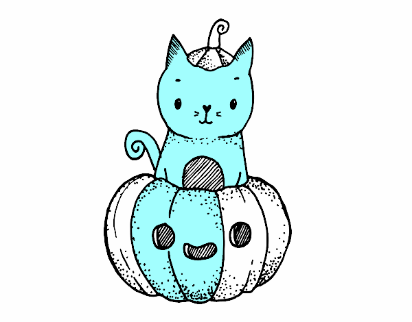 Un gatito de Halloween