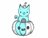 Un gatito de Halloween