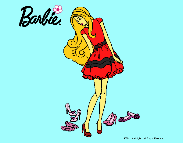 Barbie y su colección de zapatos