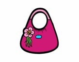 Bolso de asas con flor