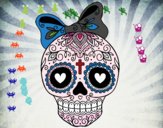 Calavera mejicana con lazo