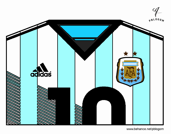 Camiseta del mundial de fútbol 2014 de Argentina