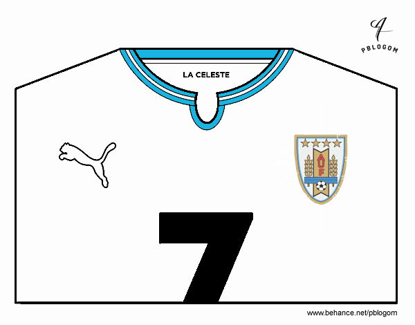 Camiseta del mundial de fútbol 2014 de Uruguay