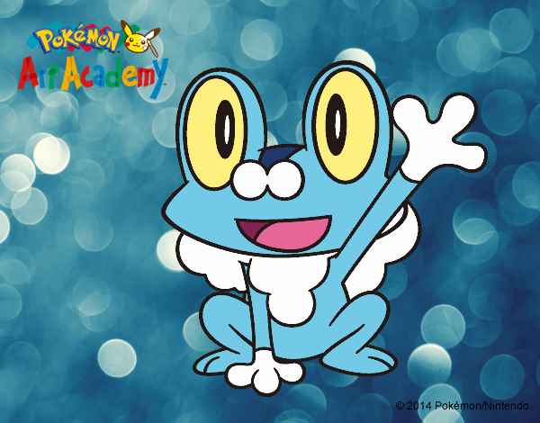 Froakie saludando