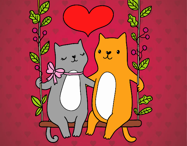 Gatitos enamorados