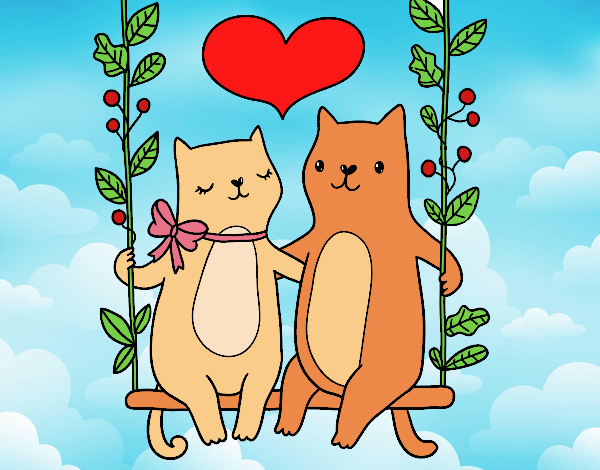 Gatitos enamorados