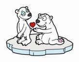 Pareja de osos enamorados