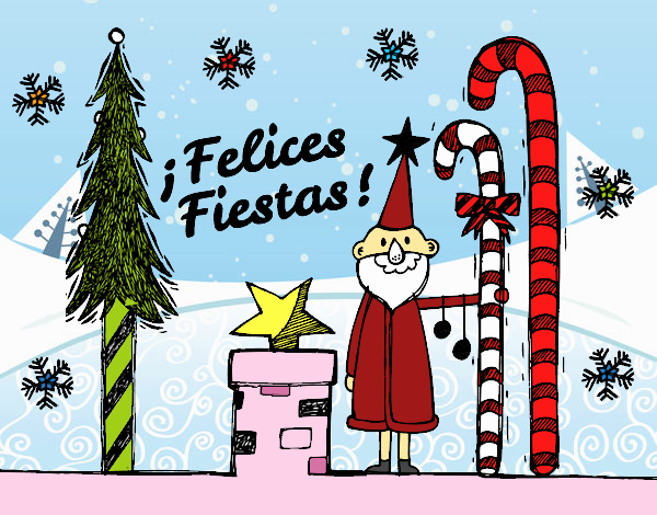 Postal Felices Fiestas