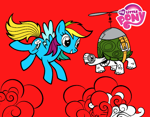 Rainbow Dash y la tortuga tanque