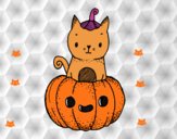 Un gatito de Halloween