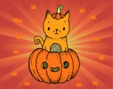 Un gatito de Halloween